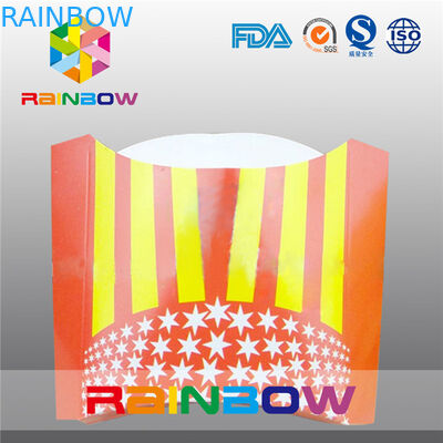 Hộp gấp giấy đóng gói dùng một lần cho hộp khoai tây chiên kiểu Pháp