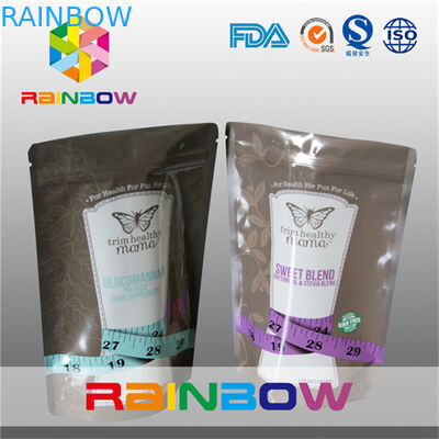 Hợp lý túi đứng lên túi có dây kéo cho bao bì đường / thực phẩm