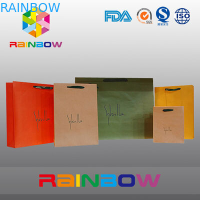 Thiết kế độc đáo Túi giấy trắng / đỏ tùy chỉnh có tay cầm