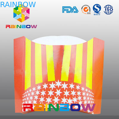 Phân hủy sinh học Lấy đi Hộp giấy dùng một lần Bao bì chiên kiểu Pháp