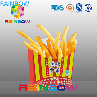 Phân hủy sinh học Lấy đi Hộp giấy dùng một lần Bao bì chiên kiểu Pháp