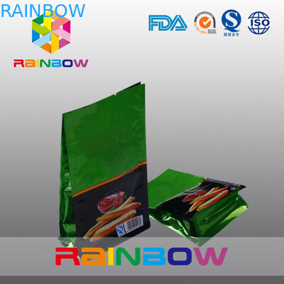 Nhựa Shining Kết thúc đáy phẳng đứng lên Chips Bao bì túi với nước mắt