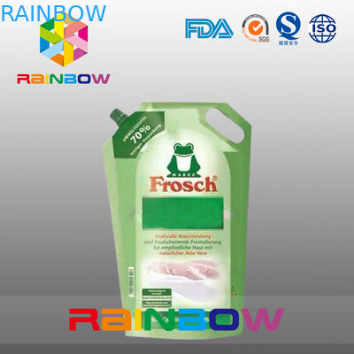 Lá nhôm đứng lên túi Spout có lỗ tay để giặt