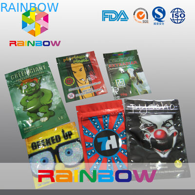 Bao bì thảo dược ba mặt đóng gói / túi dây kéo Potpourri gia vị