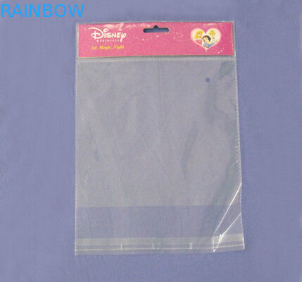 Đầu in bao bì OPP màu vàng / Túi OPP Cello có lỗ cho tăm