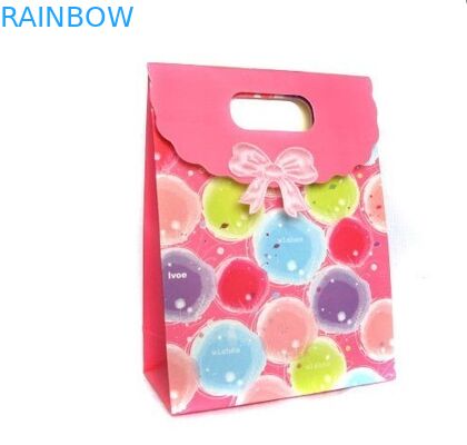 Túi giấy in đầy màu sắc cho quà tặng / kẹo, túi giấy tùy chỉnh có tay cầm