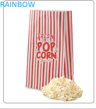 Túi giấy màu nâu đáy phẳng tùy chỉnh Mở hàng đầu cho Snack