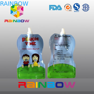 Loại miễn phí 5 Oz Đứng lên Túi đóng gói cho thực phẩm Babay với Zipper Reclosbale