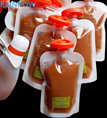 Thiết kế tùy chỉnh cấp thực phẩm đứng lên túi với vòi cho thức ăn trẻ em