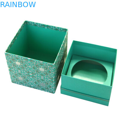 Bao bì hộp quà tặng handmade tùy chỉnh sang trọng, Hộp đựng giấy có thể gập lại màu xanh