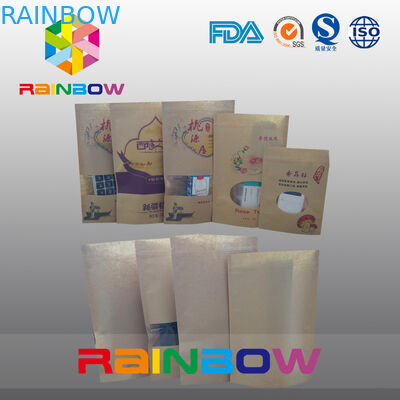 Tùy chỉnh in bao bì túi giấy, bao bì thực phẩm Snack Doupack với Ziplock