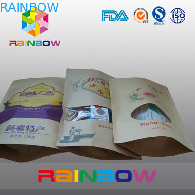 Tùy chỉnh in bao bì túi giấy, bao bì thực phẩm Snack Doupack với Ziplock