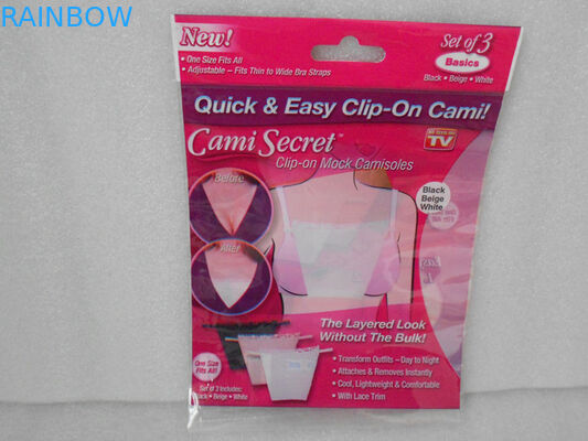 Túi nhựa màu đỏ Bao bì Cami Secret Bag cho áo ngực, đồ lót nữ