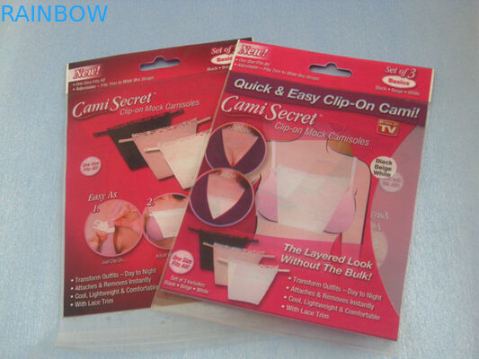 Túi nhựa màu đỏ Bao bì Cami Secret Bag cho áo ngực, đồ lót nữ