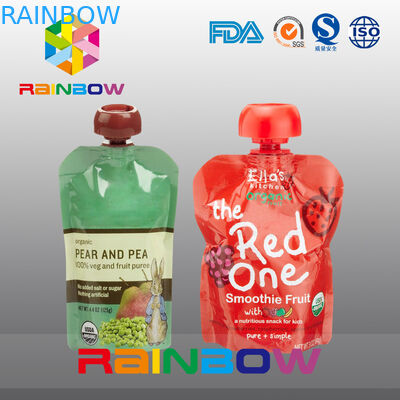 140ml 200ml Túi đựng thức ăn trẻ em được cô lập lại có khóa kéo đôi