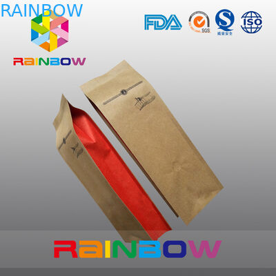 Túi cà phê / trà tùy chỉnh Bao bì Tái chế Giấy kraft Túi thực phẩm Lớp giấy