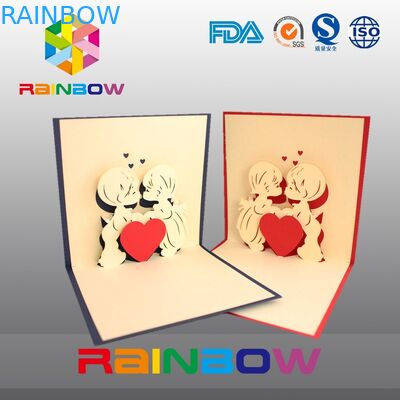 Túi giấy tùy chỉnh sang trọng cho thiệp mời đám cưới với in sinh động