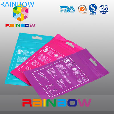 Túi tiêu đề OPP có dải dính cho khăn giấy / túi giấy bóng kính in logo