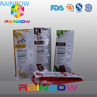 Túi nhựa đáy phẳng được in tùy chỉnh, Túi có đáy hình tứ giác với cửa sổ rõ ràng