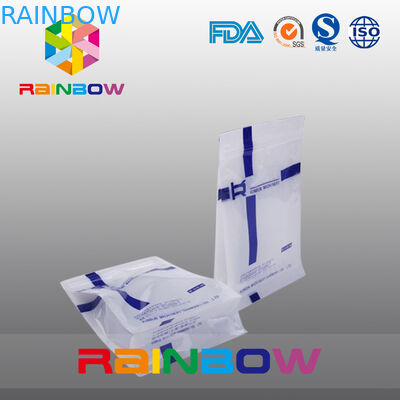 Túi nhựa đáy phẳng được in tùy chỉnh, Túi có đáy hình tứ giác với cửa sổ rõ ràng