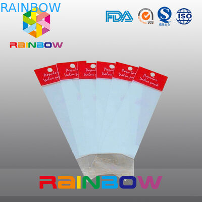 Túi tiêu đề OPP màu đỏ, túi giấy bóng kính in, túi nhựa phẳng