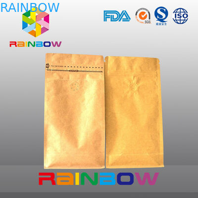 Vách ngăn dưới đứng lên túi ziplock cho bao bì cà phê có van