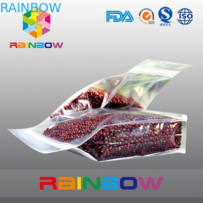 Nhựa trong suốt dưới cùng zussock đậu / túi bao bì thực phẩm