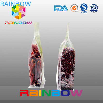 Nhựa trong suốt dưới cùng zussock đậu / túi bao bì thực phẩm