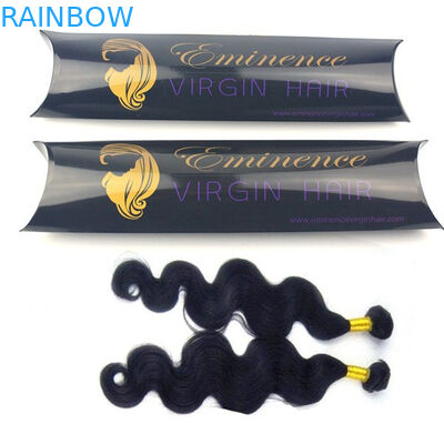 Bao bì hộp giấy mở rộng tóc với cửa sổ rõ ràng, hộp giấy nối tóc