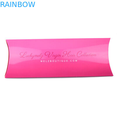 Hộp giấy mở rộng tóc màu đỏ tím với kích thước tùy chỉnh và logo trong hình dạng gối