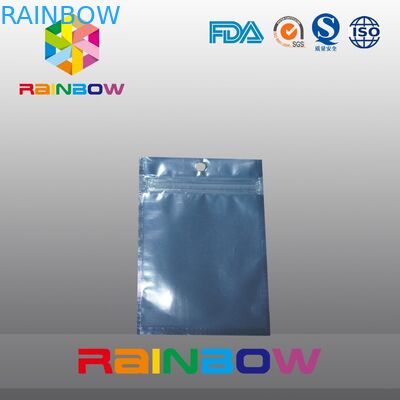 Mặt trước trong suốt Mặt sau giấy bạc Pet Pet Túi có khóa kéo, túi mồi