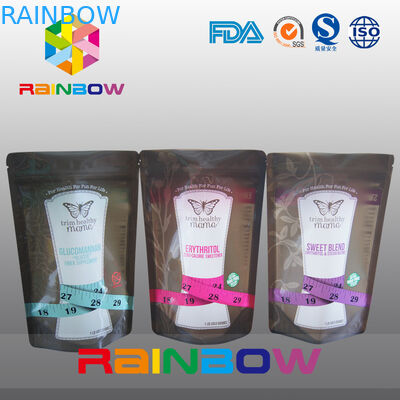 Túi nhựa ziplock đáy cho bao bì đường / kẹo / gia vị