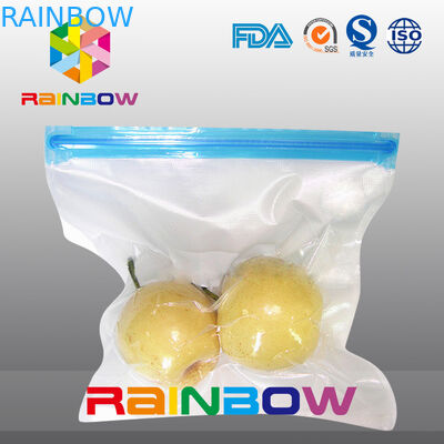 Poly chân không kết cấu lưu trữ thực phẩm túi / trượt dây kéo túi chân không thực phẩm túi niêm phong