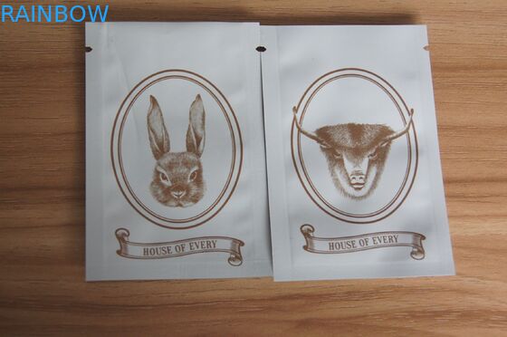 Matt White Mini Ziplock Grip Seal Túi cho Bao bì / Hạt giống / Thảo dược