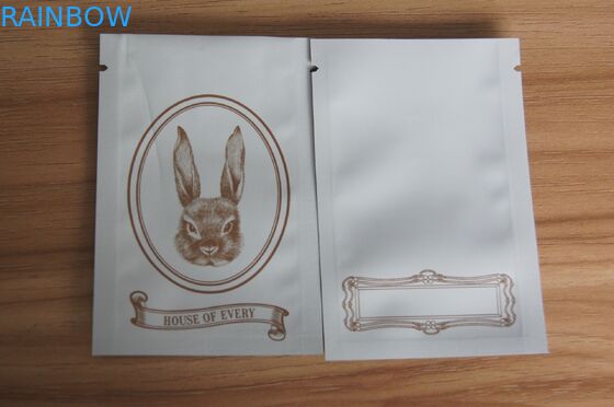 Matt White Mini Ziplock Grip Seal Túi cho Bao bì / Hạt giống / Thảo dược