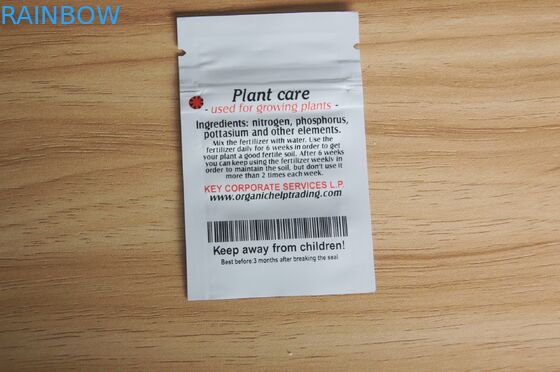 Shining White Nhỏ Ziplock Phân bón Bao bì Túi nhựa tự đóng dấu Phù hợp cho trồng cây