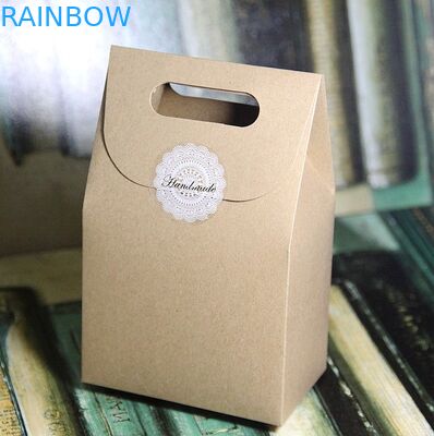 Hộp giấy kraft nâu trơn để đóng gói quà tặng, in tùy chỉnh