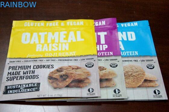 Túi sống động Bao giấy lót lót túi / Doypack Mylar Zipper Cookies Túi