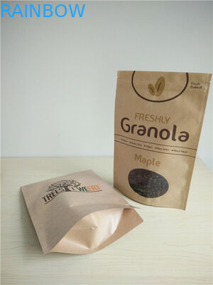 Zipper Top Túi giấy tùy chỉnh với cửa sổ hình bầu dục cho hạt Quinoa