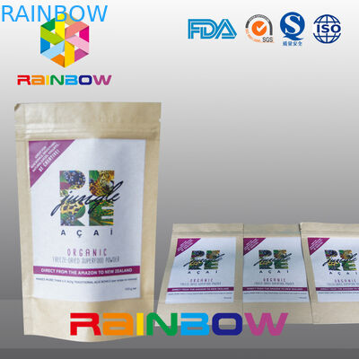 Logo In Chia Hạt Krafter Giấy Ziplock Túi / Nut Snack Thực phẩm