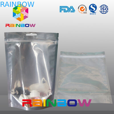 Body Mist &amp; Lotion Nhôm Lá trở lại và Clear Front Túi đựng mỹ phẩm Doypack