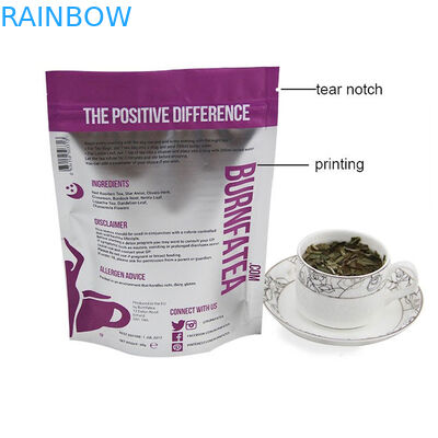 In bao bì túi trà Mylat với Ziplock, bao bì đóng gói trà có thể đóng lại tùy chỉnh