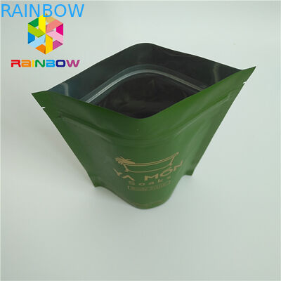 Nhôm Lá lót Matt Matt Green Green Túi bao bì Túi có khóa kéo