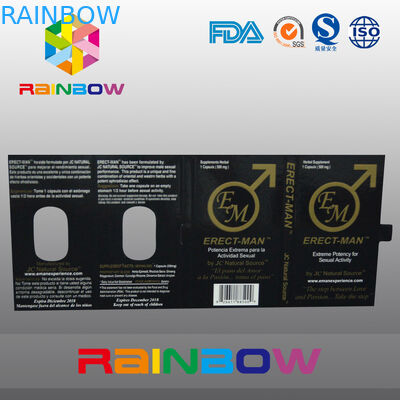 Hiệu quả 100% ERECT-MEN Hộp đựng thuốc bao bì tình dục với thẻ Thiết kế tùy chỉnh