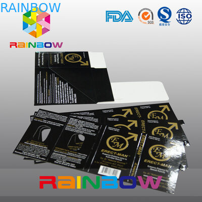 Hiệu quả 100% ERECT-MEN Hộp đựng thuốc bao bì tình dục với thẻ Thiết kế tùy chỉnh