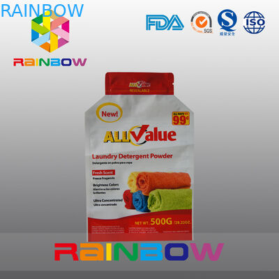Tùy chỉnh in túi nhựa bao bì cho 500g bột giặt / bột giặt