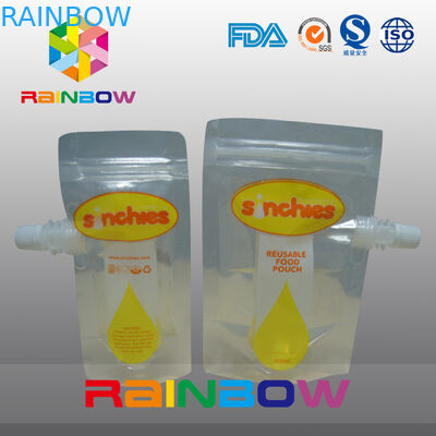 Stand Up Liquid Juice Bag, khóa kéo uống túi in ống đồng