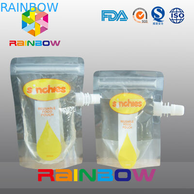 Stand Up Liquid Juice Bag, khóa kéo uống túi in ống đồng