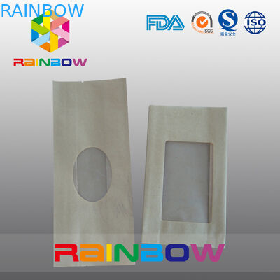 Túi giấy Gusset cho kẹo / Bao bì thực phẩm khô có cửa sổ rõ ràng