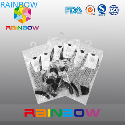 Tùy chỉnh Logo In Túi nhựa Ziplock trong suốt / Túi móc treo có khóa kéo
